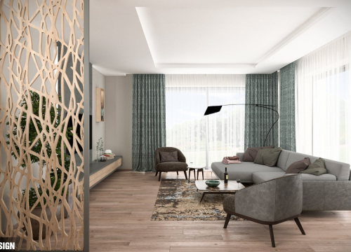 Realizace interiéru - Realizace interiéru obývacího pokoje RD Luhačovice - 1