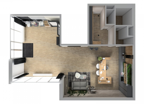 Návrh interiéru - Návrh interiéru referenční byt a komerční jednotka Vila Park  - 4
