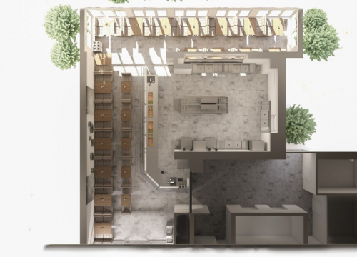 Návrh interiéru - Návrh interiéru komerčních prostor pro Freshnack - 4