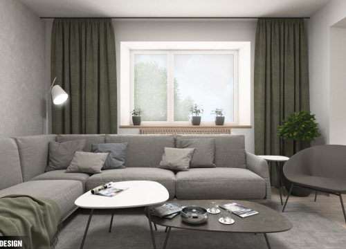 Návrh interiéru - Návrh interiéru obývacího pokoje RD Velká Bystřice II. - 3