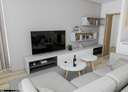 Realizace interiéru - Realizace interiéru obývacího pokoje a přilehlých místností Byt Vsetín - 3