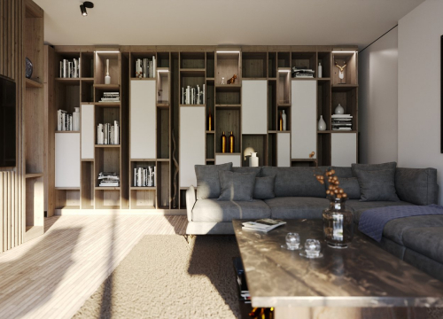 Návrh interiéru - Návrh interiéru obývacího pokoje RD Prostějov - 3